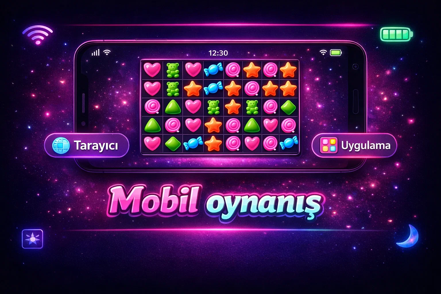 Sugar Rush mobilde oynanis ve tarayici performansi